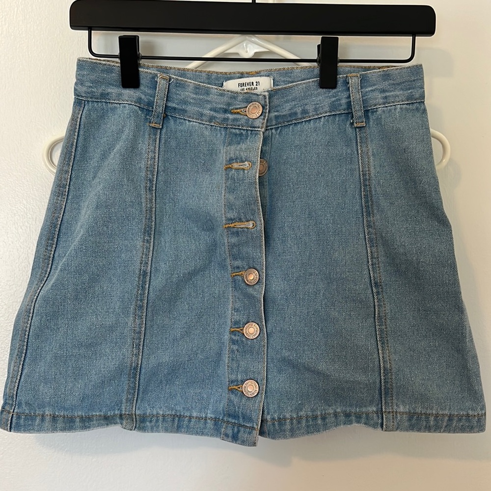 Small Forever 21 Button Up Jean Skirt